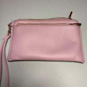 grey wristlet (not a name brand)